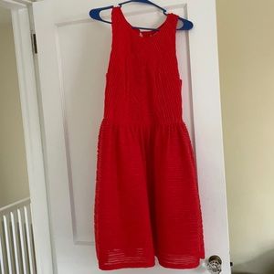 Red anthropology dress